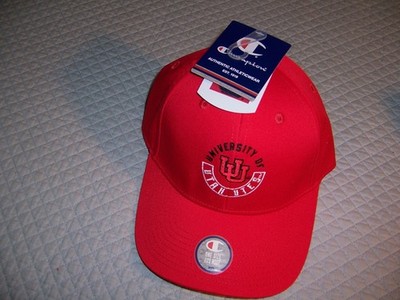 NEW University of UTAH UTES Red Cap Hat Adjustable Champion Adjustable back