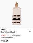 Sancia Australia Sunglasses Holder Case Tan Faux Leather Holds 3 Sunglasses 🕶️ — photo 4