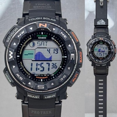 Excellent condition PRO TREK PRW-2500 radio solar watch, black