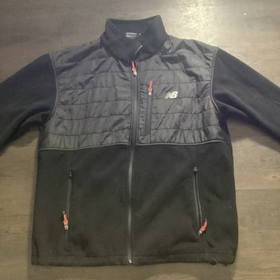 New Balance Men s Active Jacket Zipper Front Black NB Logo Size L Large
