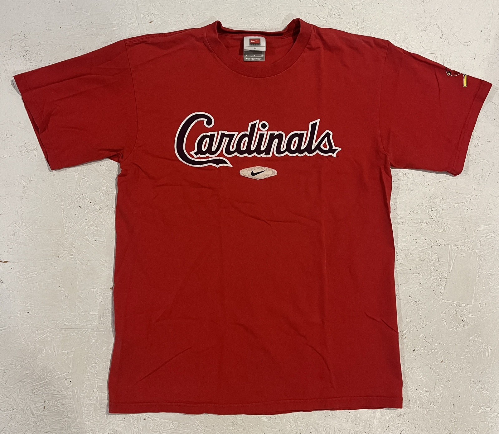 Vintage Nike St Louis Cardinals Center Swoosh Shirt Mens Medium Red MLB Baseball