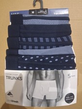 Marks & Spencer 5 Pack Cotton Lycra Jersey Trunk Boxers Cool & Fresh medium