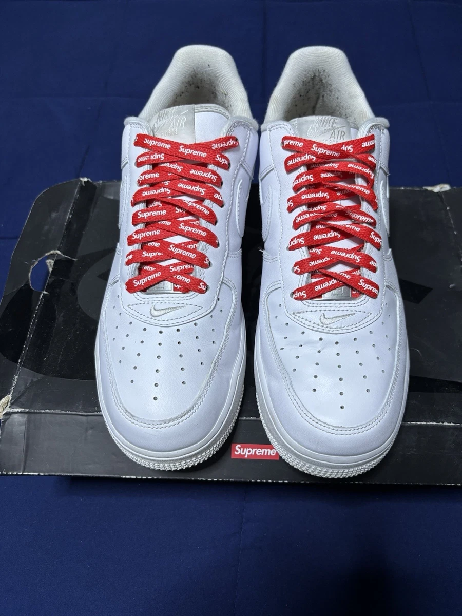 Las mejores ofertas en Nike Air Force 1 x Supreme Low Box Logo Las mejores ofertas en Nike Air Force 1 x Supreme Low Box Logo