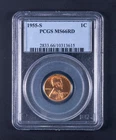 1955-S Lincoln Memorial Small Cent Copper PCGS MS66 RD WB615