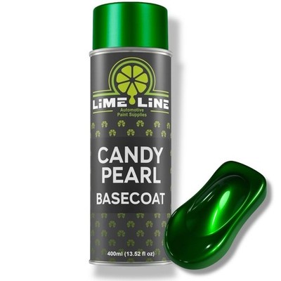 LiME LiNE Automotive Candy Pearl Basecoat - Organic Green Spray Paint - 13.5 Oz