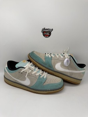 Nike Dunk SB Low Pro Gulf Of Mexico 304292-410 Glacier Ice Gray 2014 Size 13