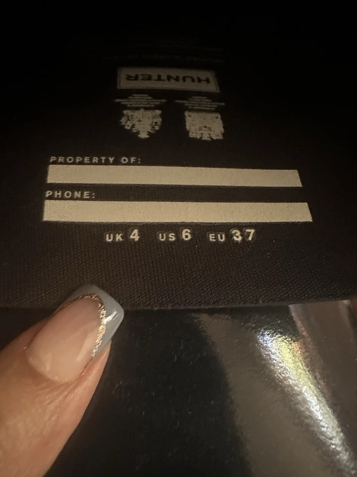 Botas de nieve originales Hunter para mujer brillantes cortas - azul marino brillante - NUEVAS Foto 3 de 4