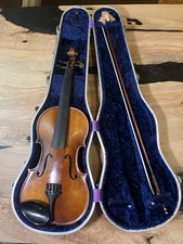 Vintage 1973 German H Francis Lange Violin  Bow 4/4 W/ Hard Case