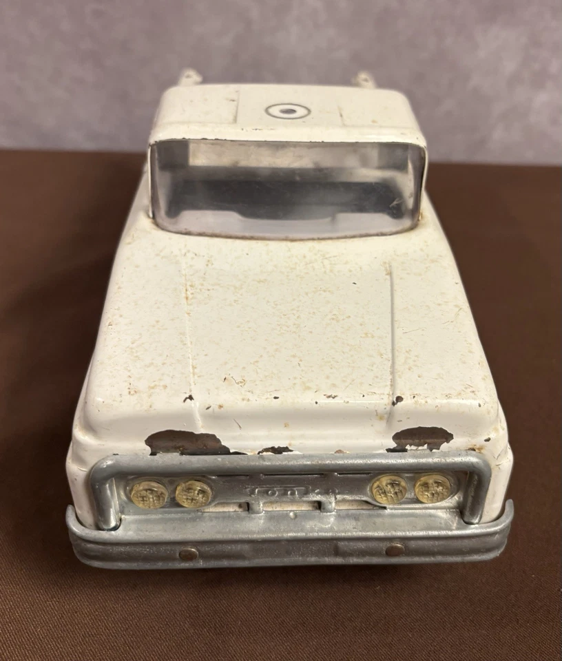 Grúa Tonka AA 24 horas camión de servicio #2518 juguete • acero prensado años 60 ~ blanco Foto 4 de 4