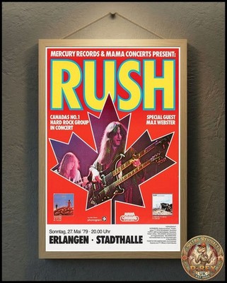 Rush Hemispheres 1979 Repro Tour Poster Live - 36''x24''
