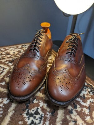 Grenson Shoes Made In England Mens 9 (US 10) Brogue Brown  display picture 1