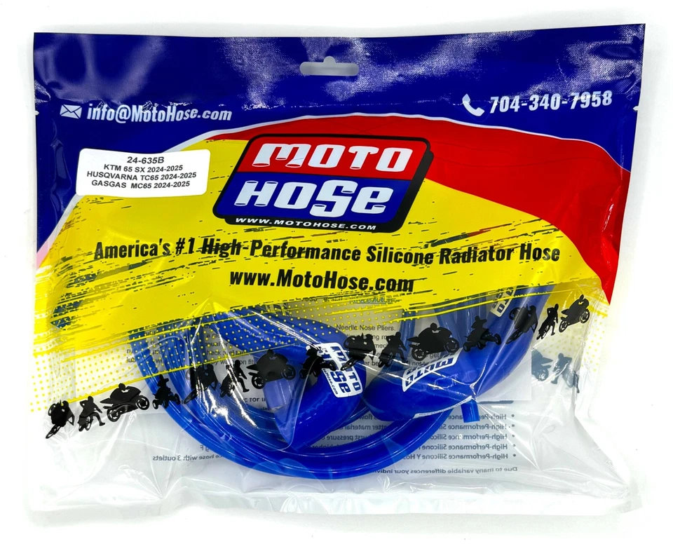 Manguera radiador KTM 50SX HUSQVARNA TC65 GAS MC65 2024-2025 Sil 24-635B azul Foto 3 de 4