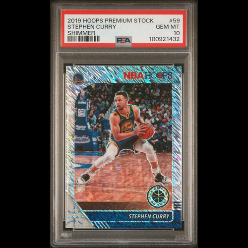 2019 Hoops Premium Stock Stephen Curry Shimmer PSA 10 Warriors GEM MT SSP Prizm
