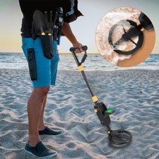 Beginner Metal Detector LCD Display Adjustable Sensitivity 6.1" Coil 3.9-39" Dep