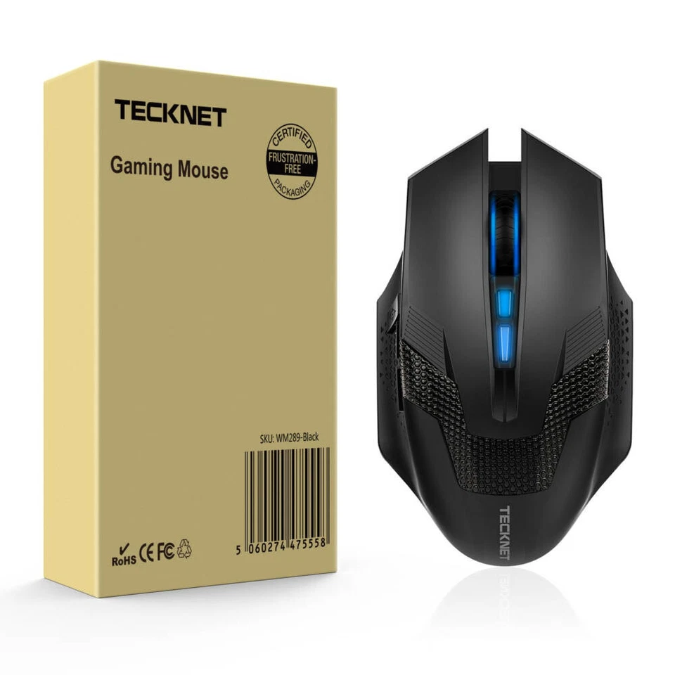 TECKNET GAMING MOUSE 2.4G WIRELESS CORDLESS MICE 4800 DPI OPTICAL PC / COMPUTER - Image 2 of 4