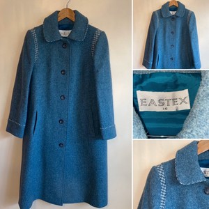 baby blue wool coat womens