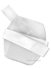Arm Band Photo ID Badge Holder Vertical w/ Elastic White Strap - Pack of 50 pcs