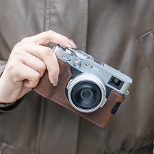 Leather Half Case For Fujifilm X100VI Camera Grip Leather Insert Cover Handmade