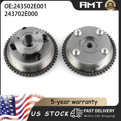 2x Exhaust Intake CVVT Gear Sprocket For Hyundai Elantra Kia Forte Koup 1.8/2.0L