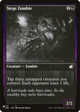 MTG Magic the Gathering Siege Zombie (1048/1358) The List NM