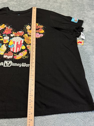 NEW Disney Shirt Adult 2X 2XL Black Eats Collection Mickey Mouse Snacks Popcorn - Picture 5 of 9