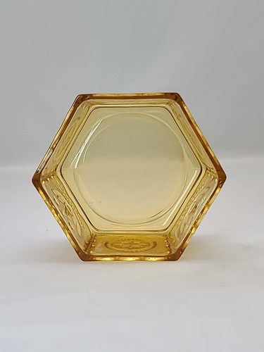 Indiana Glass Tiara Eagle & Stars Amber Candy Dish 1976 Bicentennial Granny Core - Picture 9 of 16