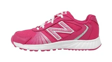 New Balance Big Kids Girls Running Shoes Sneakers KJ555PPY - Pink/White