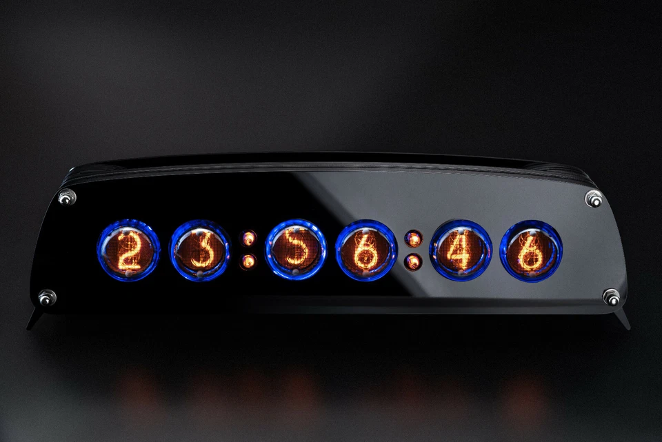 IN-4 Nixie Tubes Clock in Stylish Black Acrylic Case with Sockets 12/24H Temp FC - Image 4 of 4