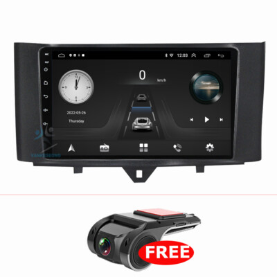 DAB+Car Stereo GPS Navigation For Smart Fortwo 2010-2015 9'' Android 12 Bluetooth