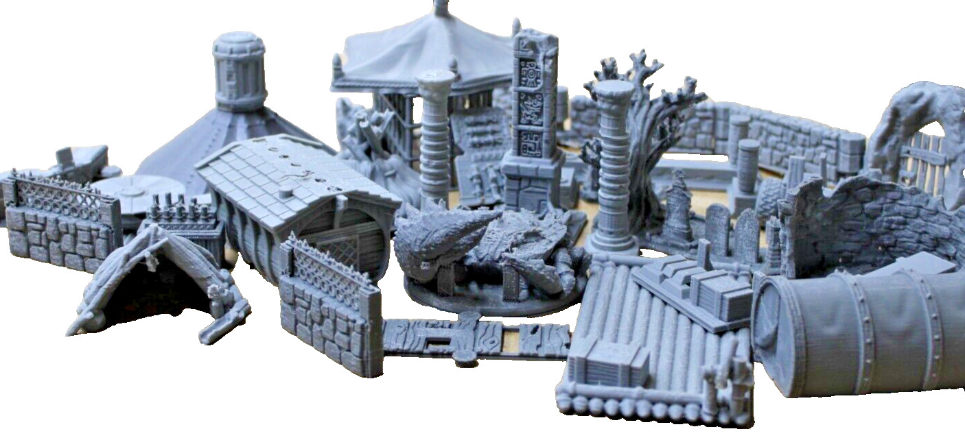 Random 1 lb. Lot of Factory Rejects Miniature Scenery Terrain Kitbashing B st