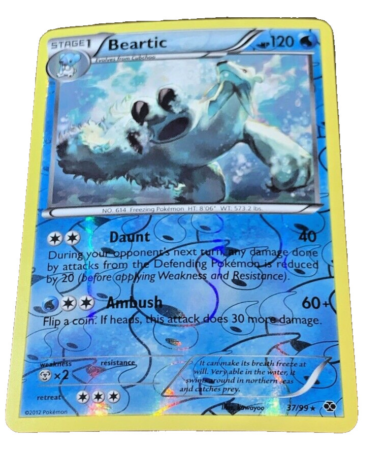 2012 Pokemon TCG - Next Destinies, #37/99 Beartic, Reverse Holo Rare NM+