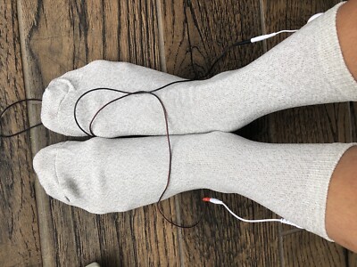 Conductive Socks, 1 Pair Electrode Pain Relief Massage Socks Physiotherapy Healt