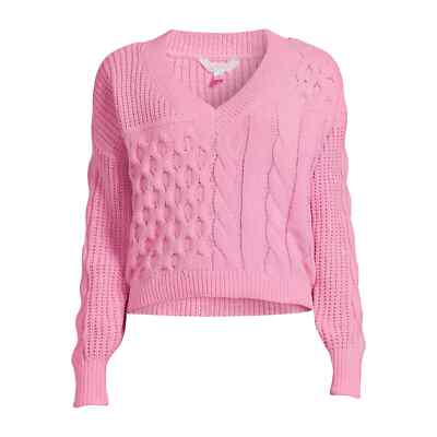 SINOON SN Cable V-neck Pullover ピンク シヌーン SINOON ｜시눈 공식 온라인 스토어