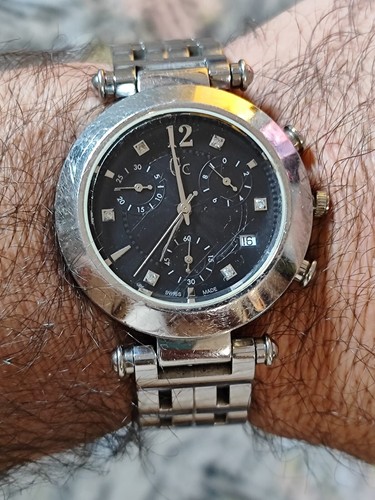 Guess Collection GC 20500 Men Watch Chrono Eta G10 711 Steel Working - Picture 7 of 13