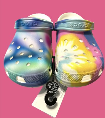 CROCS Classic Tie Dye Adult Clogs Men-8; Women-10 Water