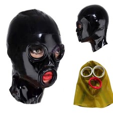 100 Latex Rubber Gummi Fun Hood Mask Open Nose and Mouth Cosplay Handmade 0.4mm