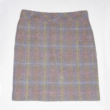 J Crew 100 Wool Gray Tweed Pencil Vintage Light Academia Office Skirt Sz 8
