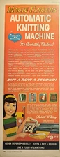 Vintage Print Ad 1967 Magic Fingers Automatic Knitting Machine Lisbeth Whiting