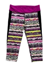 Nike Women’s Dri Fit Mid Rise Training Multicolor Cropped Leggings Sz M