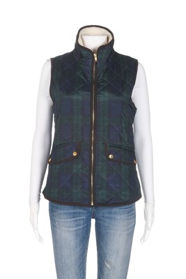 BRITISH KHAKI Plaid Vest Medium Green 