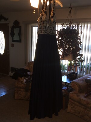2020 Prom Dress David's Bridal Size 9 Dark Blue (MNAVY) Ven# 2018 NEW  Unused | eBay