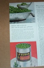 1965 vintage print ad - Green Giant Le Sueur canned Peas Minnesota advertising