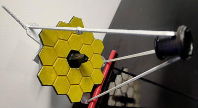 3d printed NASA's James Webb Space Telescope, JWST Mirror Painted