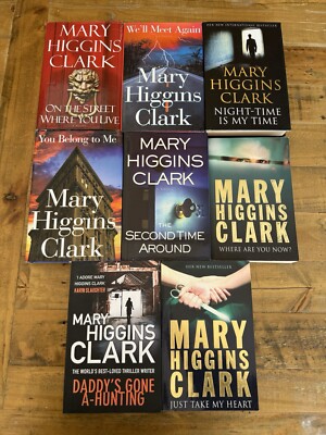 8x Marry Higgins Clark Mystery Thriller Fiction Book/You Belong To Me/We'll Meet