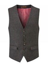 SKOPES Heritage Collection Mens Smart Casual Waistcoat Swilken in Charcoal