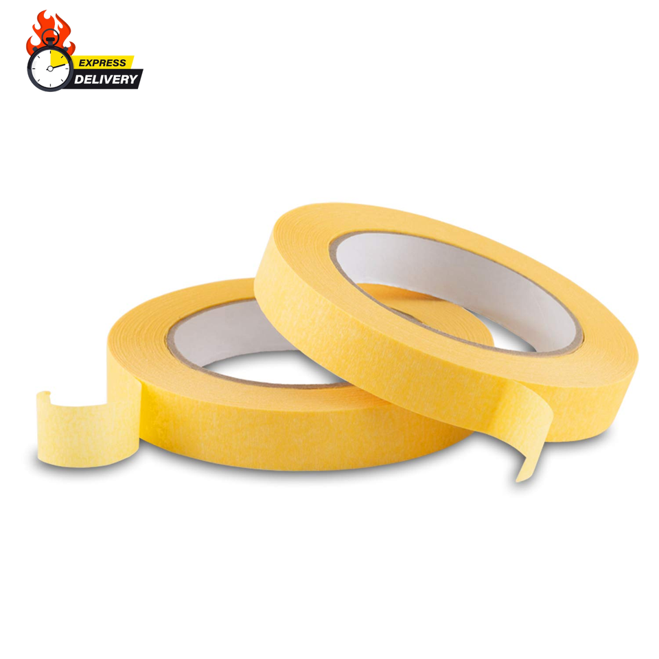 18Mm X 55M Yellow Automotive Masking Tape for Painting, Auto Body
