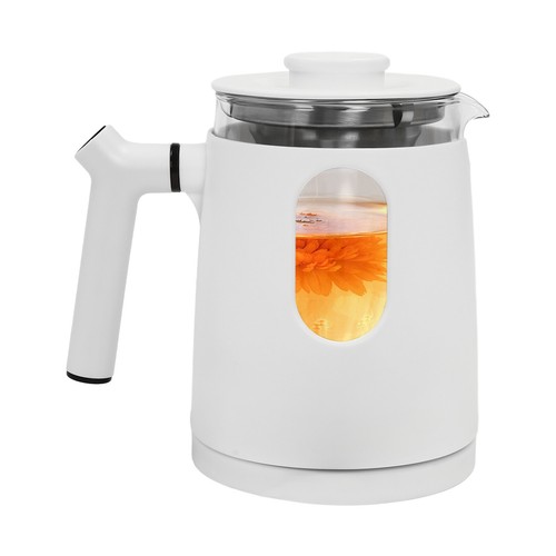 6 Functions Temperature Control Electric Tea Kettle With Tea Steamer Mesh White - Picture 14 of 16