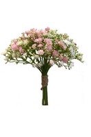 Artplants Deko Schleierkraut Bund Litago, Weiß-Rosa, 23Cm