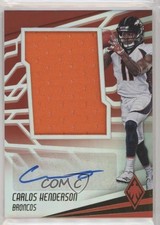 2017 Panini Phoenix RPS Rookie Jumbo Swatch 112/149 Carlos Henderson Auto 0a2