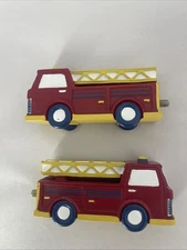 Pottery Barn Kids Curtain Rod End Cap Finials Red Firetrucks Set Of 2
